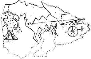 Горлышко бурдюка с изображением кочевника