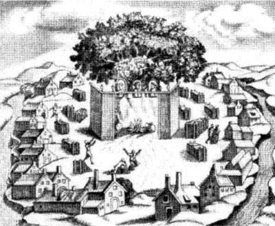 Прусское поселение Ромоле со святилищем в центре