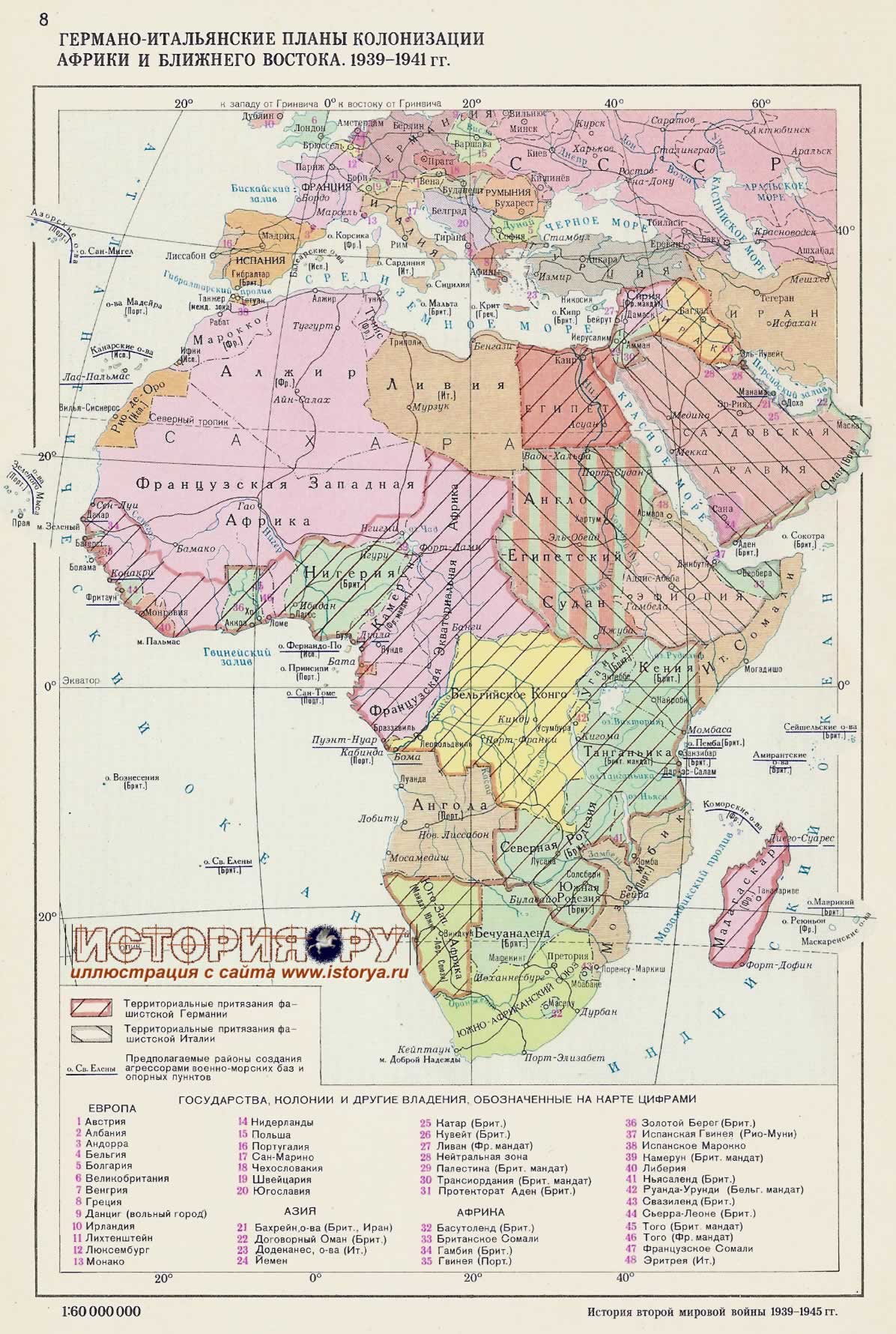 Германо-Итальянские планы колонизации Африки и Ближнего Востока. 19393-1941гг.
