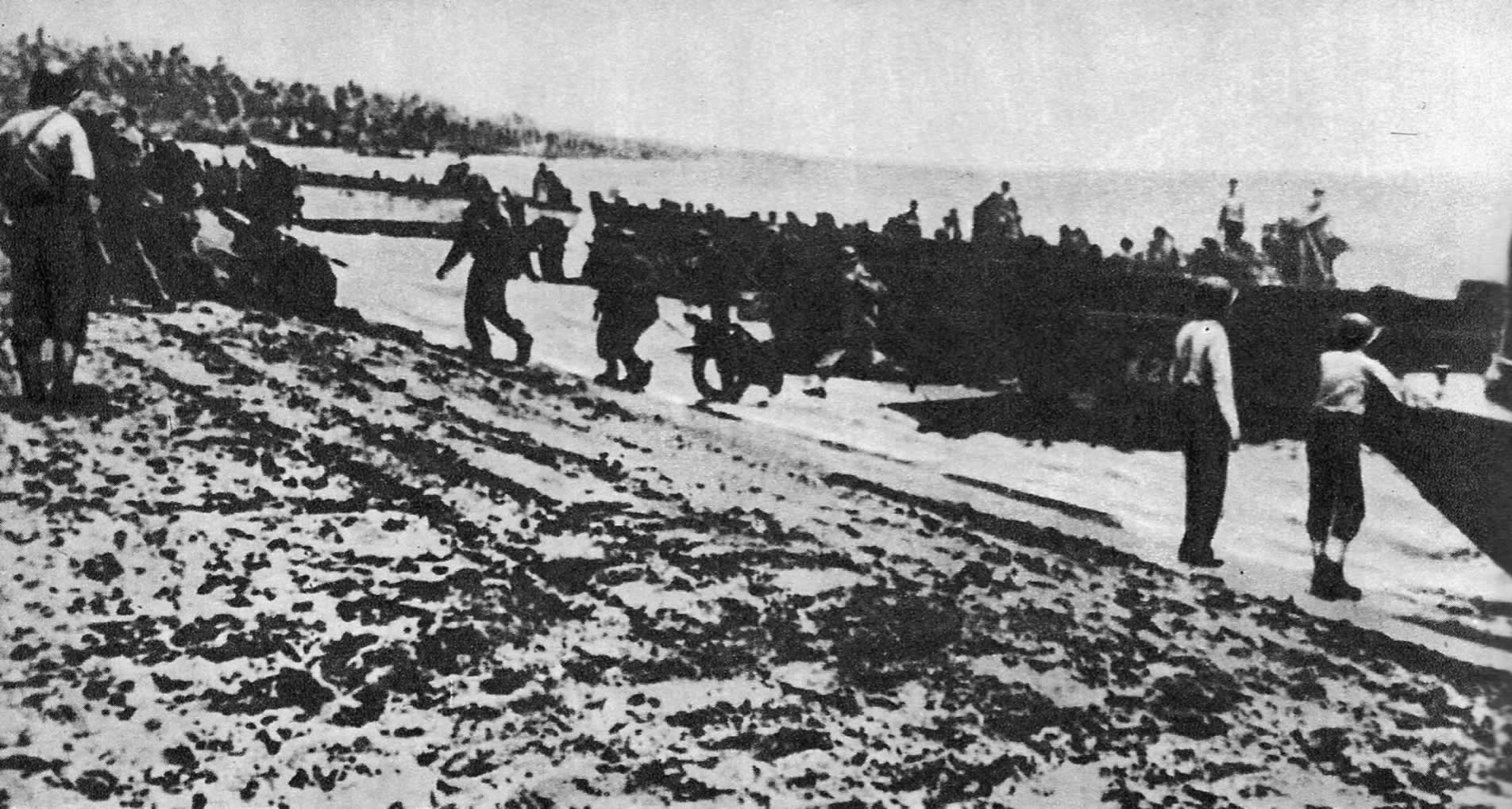 Высадка американских войск на Гуадалканале. Август 1942г.