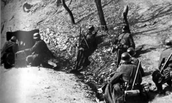 Фашистские каратели под огнем партизан в Боснии