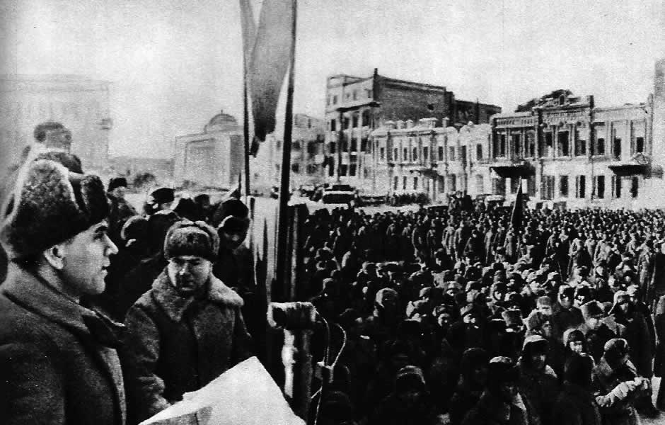 Митинг защитников Сталинграда. 4 февраля 1943 г.