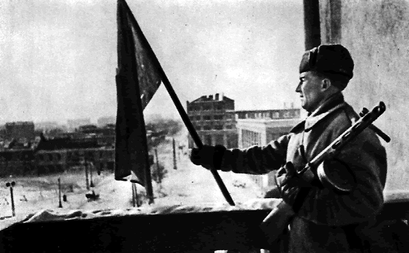 Флаг над освобождённым Воронежом. 25 января 1943г. 