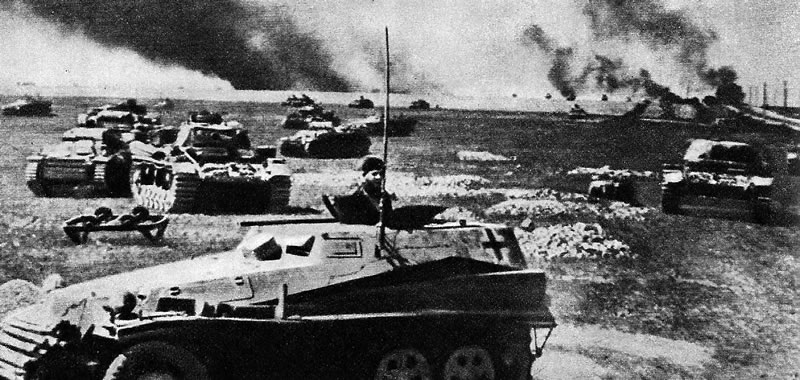 Фашистские танки вторглись на советскую землю. 1941 г.