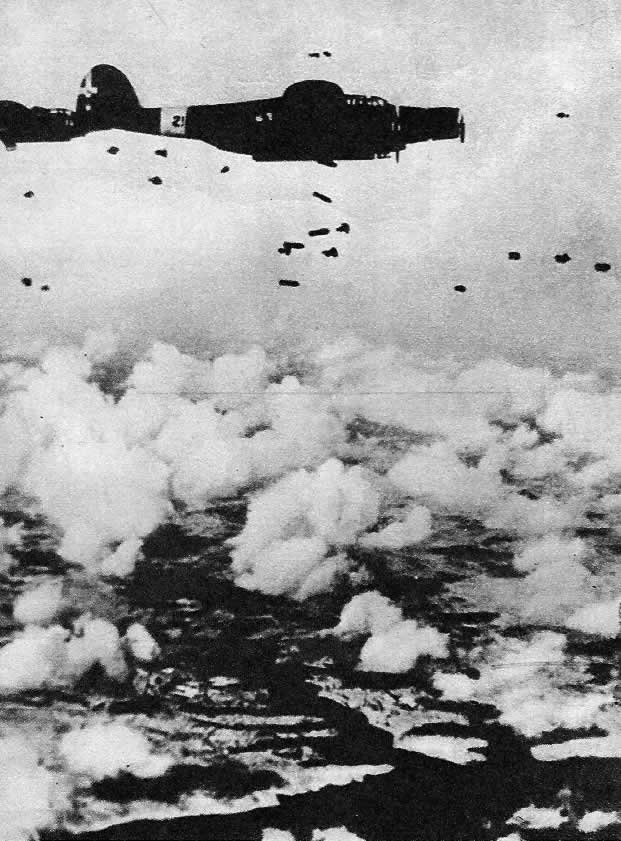 Бомбардировка фашисте авиацией острова Мальт. Январь 1942 г.