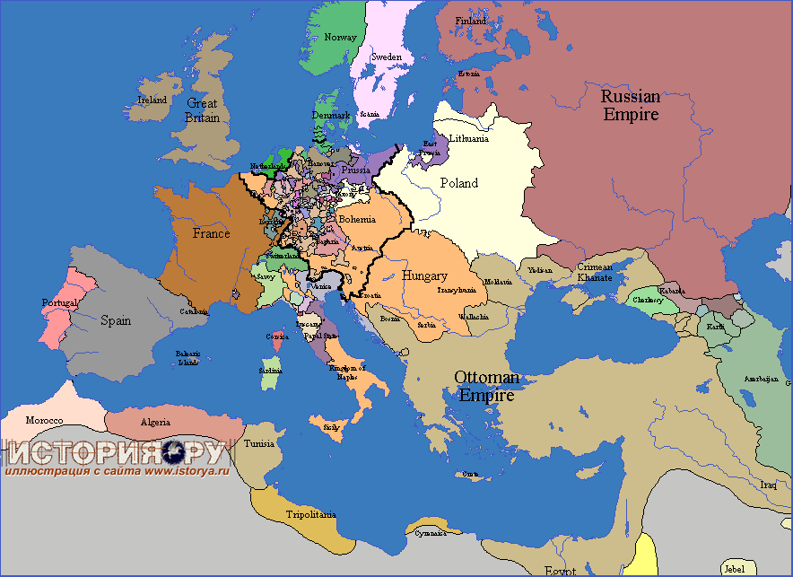 Хронология Европы в картах, 1720 год