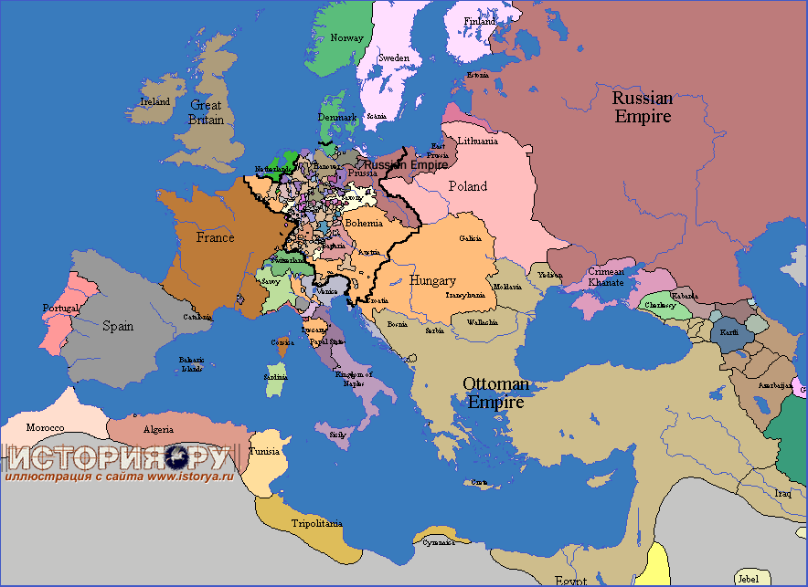 Хронология Европы в картах, 1777 год